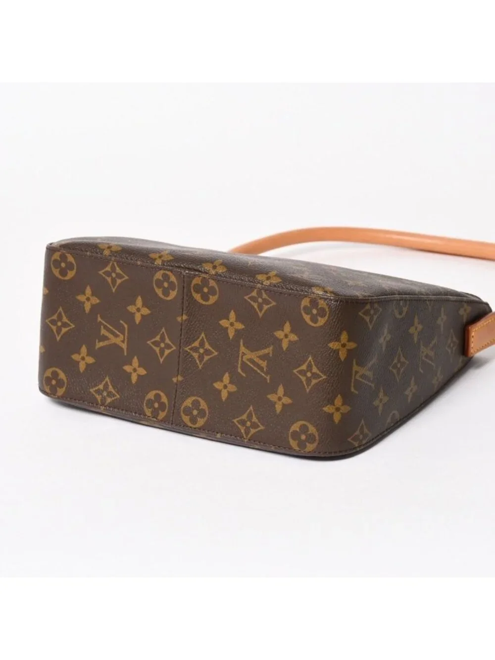 Louis Vuitton Looping MM Bag Monogram Leather Brown Gold